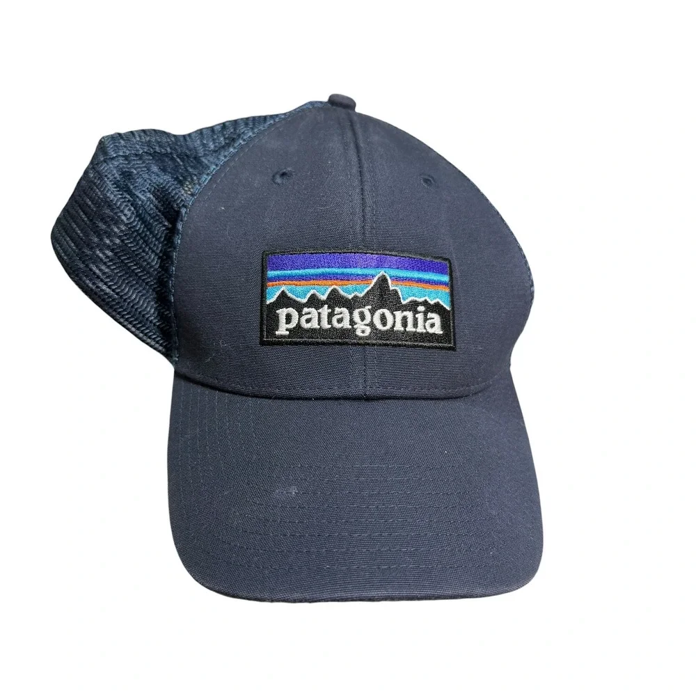 Patagonia Trucker Hat‎ OS Navy Blue P-6 Logo Mesh Back Snapback STY38016